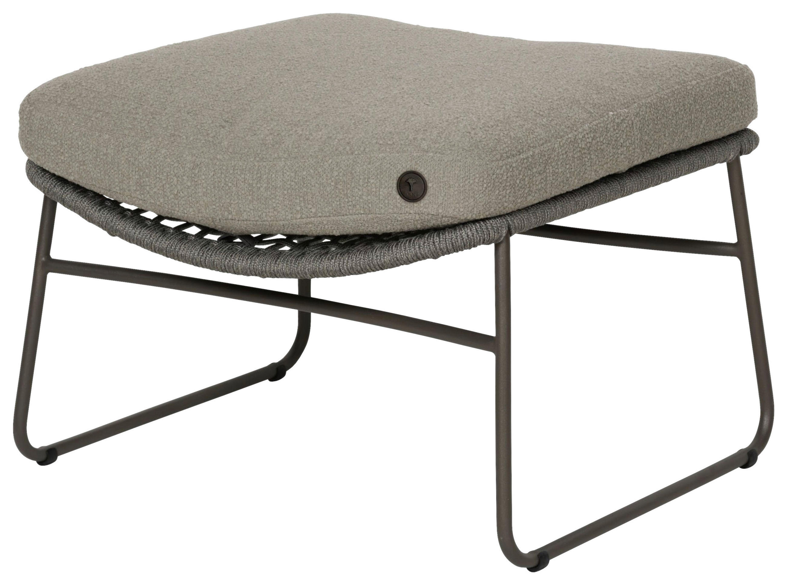 LOUNGEHOCKER  - Taupe/Schlammfarben, Basics, Textil/Metall (68/37/61cm) - Joop!