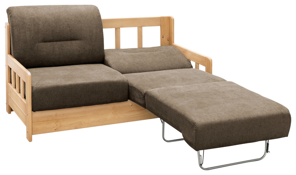 SCHLAFSOFA Mikrofaser Dunkelbraun, Honig  - Dunkelbraun/Honig, LIFESTYLE, Textil (154/88/90cm) - Livetastic