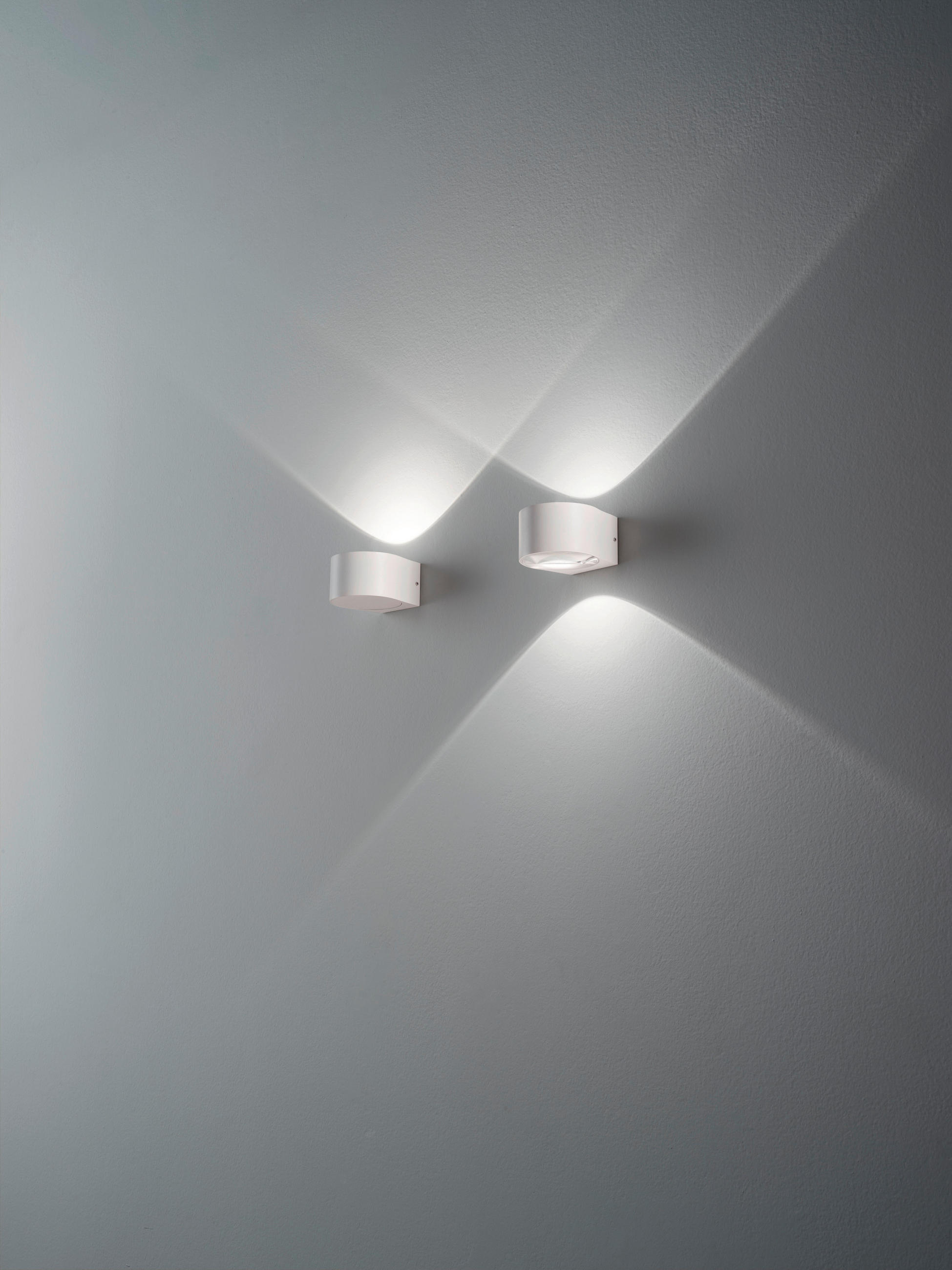LED-WANDLEUCHTE 11/12/7 cm   - Weiß, Design, Glas/Metall (11/12/7cm) - Fabas Luce