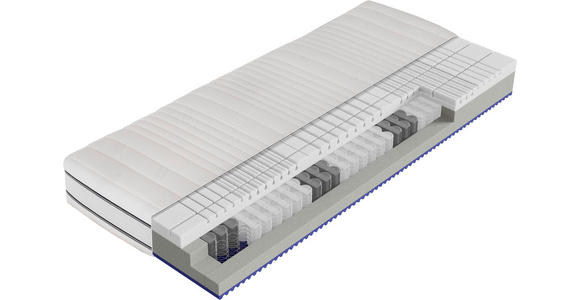 TASCHENFEDERKERNMATRATZE Dream Deluxe 3D Pro 90/200 cm Höhe ca. 22 cm  - Weiß, Basics, Textil (90/200cm) - Dieter Knoll