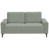 2-SITZER-SOFA  in Flachgewebe Platinfarben  - Platinfarben/Schwarz, Design, Textil/Metall (178/86/97cm) - Hom`in