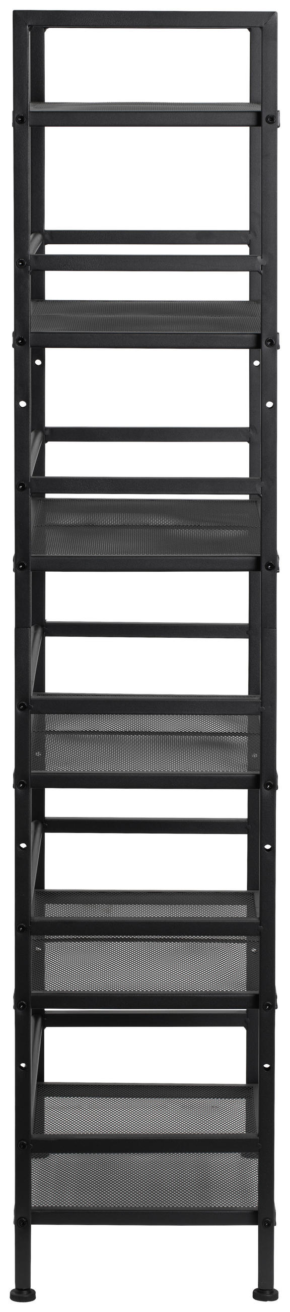 SCHUHREGAL Schwarz  - Schwarz, MODERN, Metall (59/144/30cm) - PBJ