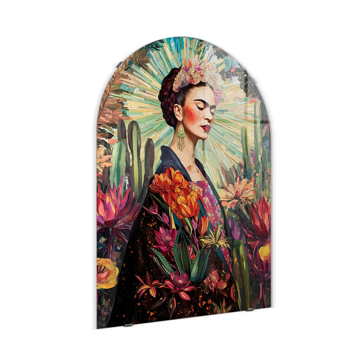 GLASBILD Frauen 70/100 cm  - Multicolor, Basics, Glas/Papier (70/100cm)