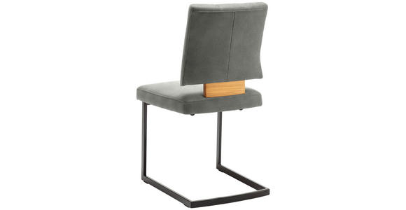 SCHWINGSTUHL  in Stahl Mikrofaser  - Eichefarben/Hellgrau, Design, Holz/Textil (50/88/60cm) - Venda