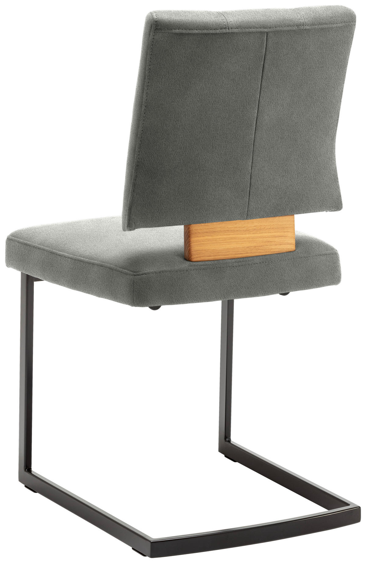 SCHWINGSTUHL  in Stahl Mikrofaser  - Eichefarben/Hellgrau, Design, Holz/Textil (50/88/60cm) - Venda