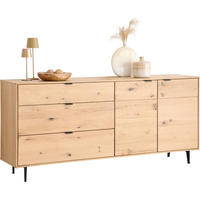 ŠIROKÁ KOMODA, sukový dub, barvy dubu, 182,6/83,1/42 cm - barvy dubu/černá, Natur, kov/dřevo (182,6/83,1/42cm) - Cantus