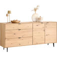 SIDEBOARD Eichefarben  182,6/83,1/42 cm  - Eichefarben/Schwarz, Natur, Holz/Holzwerkstoff (182,6/83,1/42cm) - Cantus