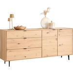 SIDEBOARD Eichefarben  182,6/83,1/42 cm  - Eichefarben/Schwarz, Natur, Holz/Holzwerkstoff (182,6/83,1/42cm) - Cantus