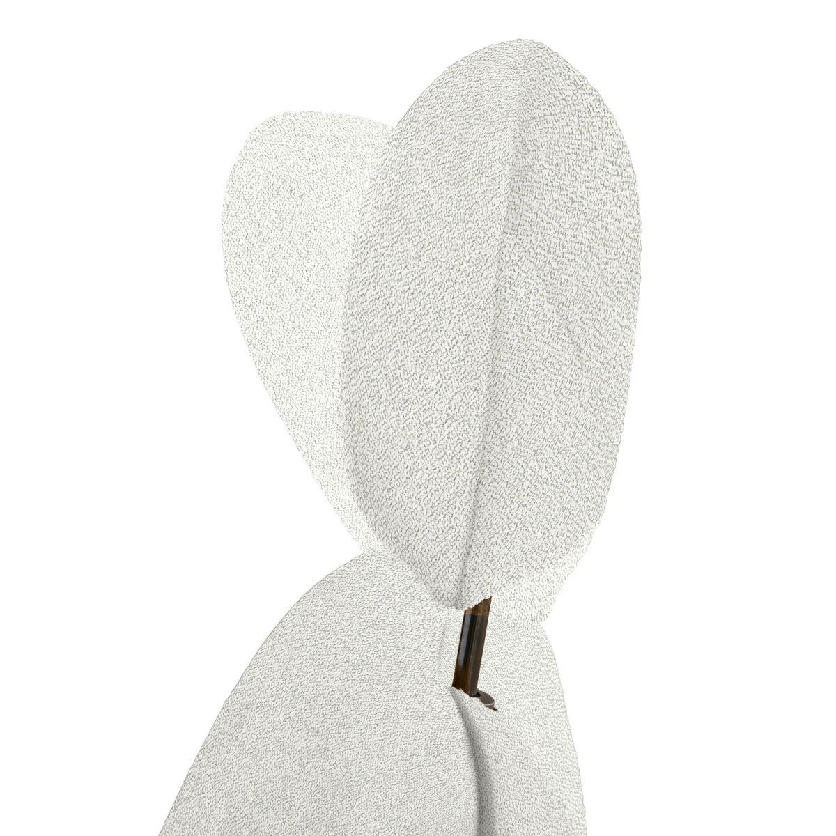 SESSEL in Flachgewebe, Bouclé Weiss  - Weiss/Schwarz, Design, Textil/Metall (71/103/91cm) - Koinor