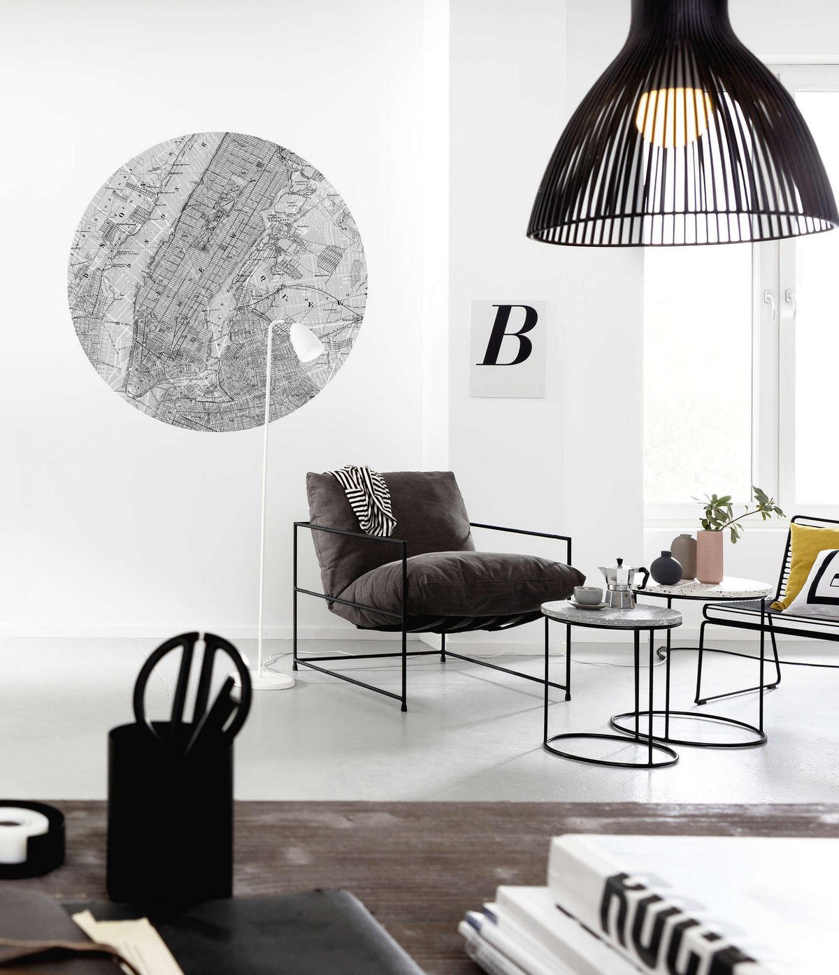 FOTOTAPET  - vit/svart, Trend (125cm)