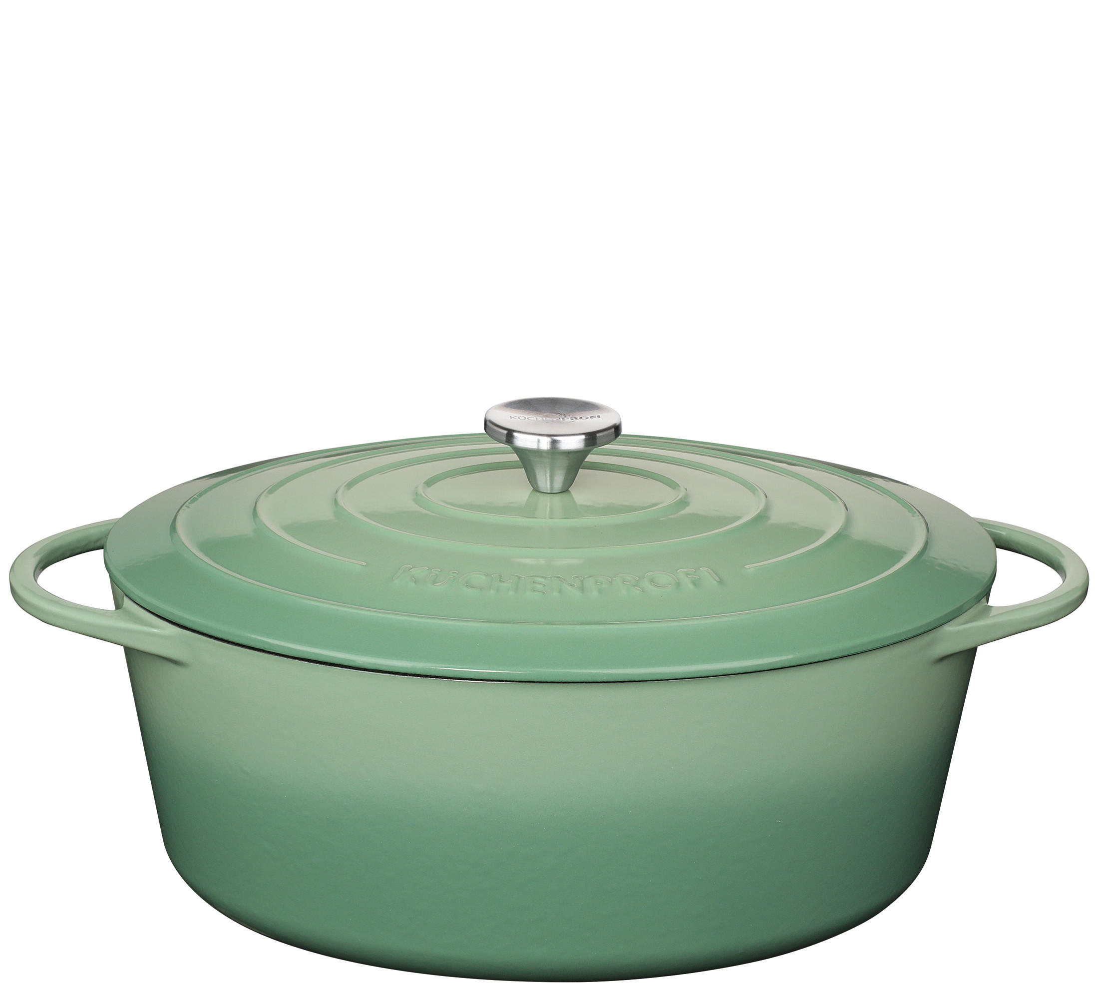BRATENTOPF PROVENCE 7 L  - Jadegrün, Basics, Metall (38,6/26cm) - KÜCHENPROFI