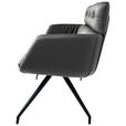 SITZBANK 200/91/70 cm Echtleder Schwarz  - Schwarz, Design, Leder/Metall (200/91/70cm) - Dieter Knoll