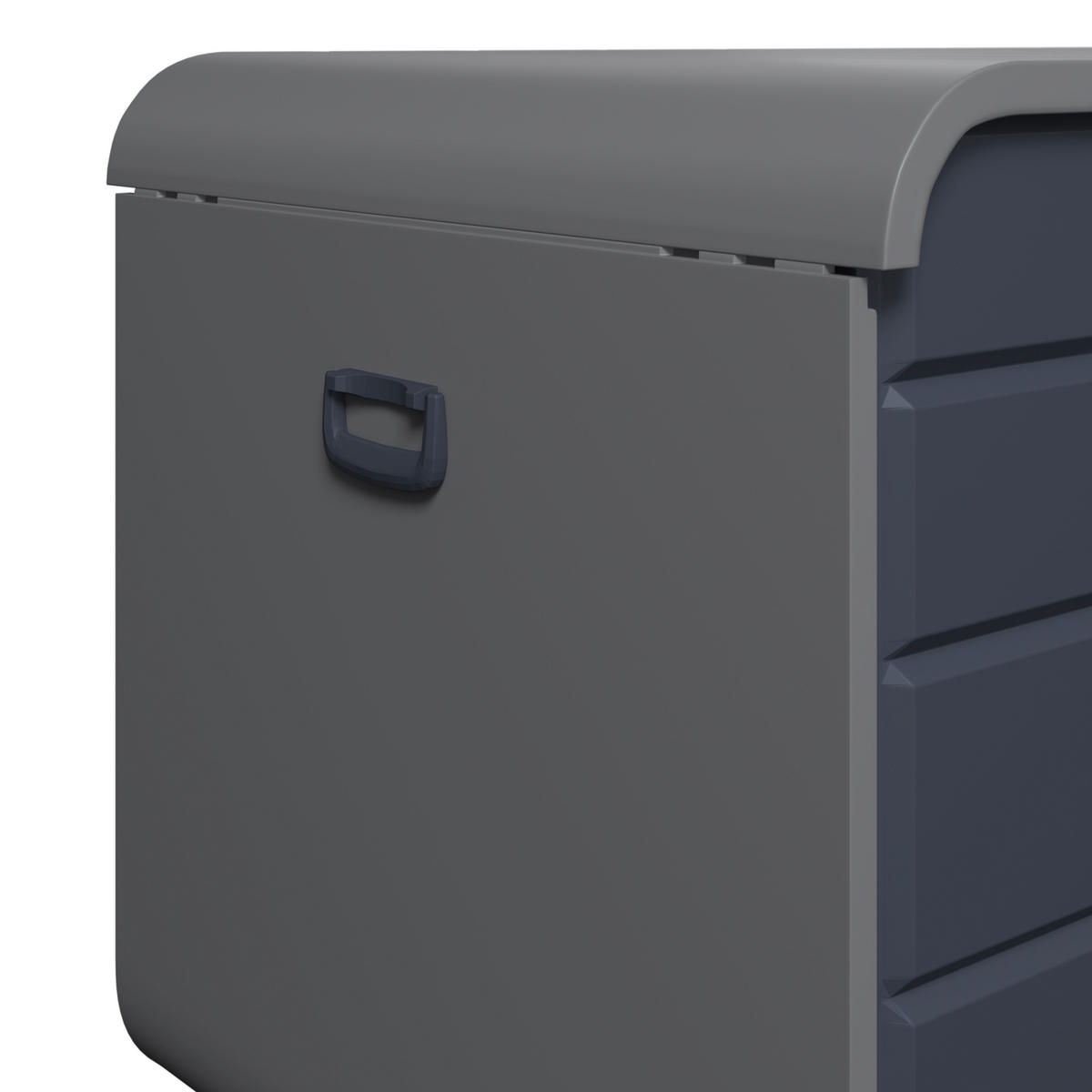 KISSENBOX 173/86/82 cm  - Anthrazit/Hellgrau, Design, Kunststoff/Metall (173/86/82cm) - Ambia Garden