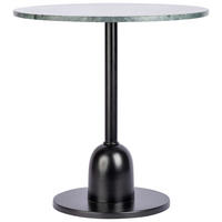 BEISTELLTISCH Metall 46/46/48 cm  - Dunkelgrün/Schwarz, Design, Stein/Metall (46/46/48cm) - Kayoom