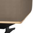 ECKSOFA  in Echtleder Hellbraun Kopfteilverstellung  163/305 cm  - Hellbraun/Eichefarben, Design, Leder/Holz (163/305cm) - Novel