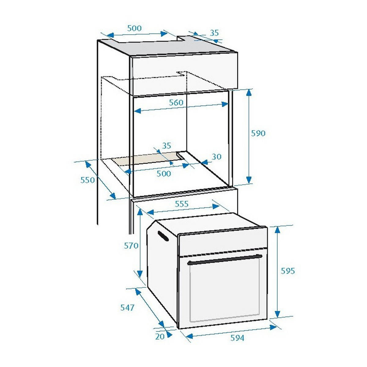 BLOK KUHINJA SA APARATIMA  bela  - boja aluminijuma/bela, Osnovno, pločasti materijal/plastika (285cm) - Xora