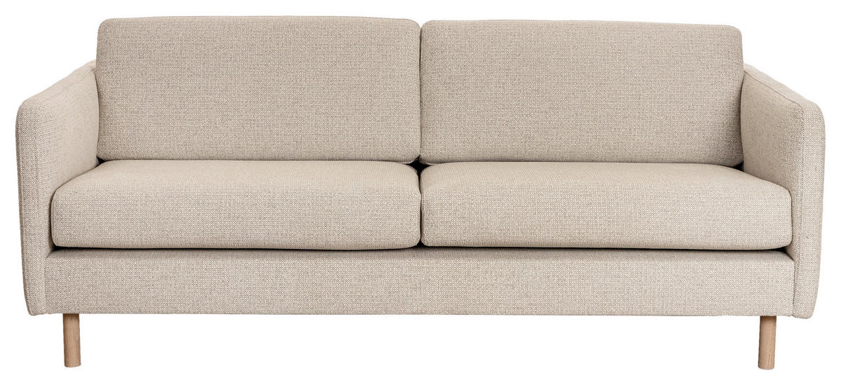 3-SITS SOFFA i ljusgrå  - ek Bianco/ljusgrå, Design, metall/trä (194/68/92cm) - Pure Home Comfort