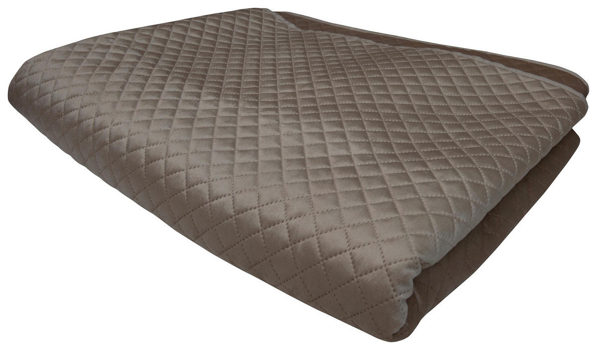 PŘEHOZ NA POSTEL, 220/240 cm - šedohnědá, Basics, textil (220/240cm) - Novel