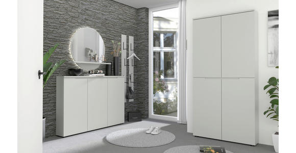 GARDEROBE 3-teilig  in 175/187/22 cm  - Grau, Design, Glas/Holzwerkstoff (175/187/22cm) - Xora