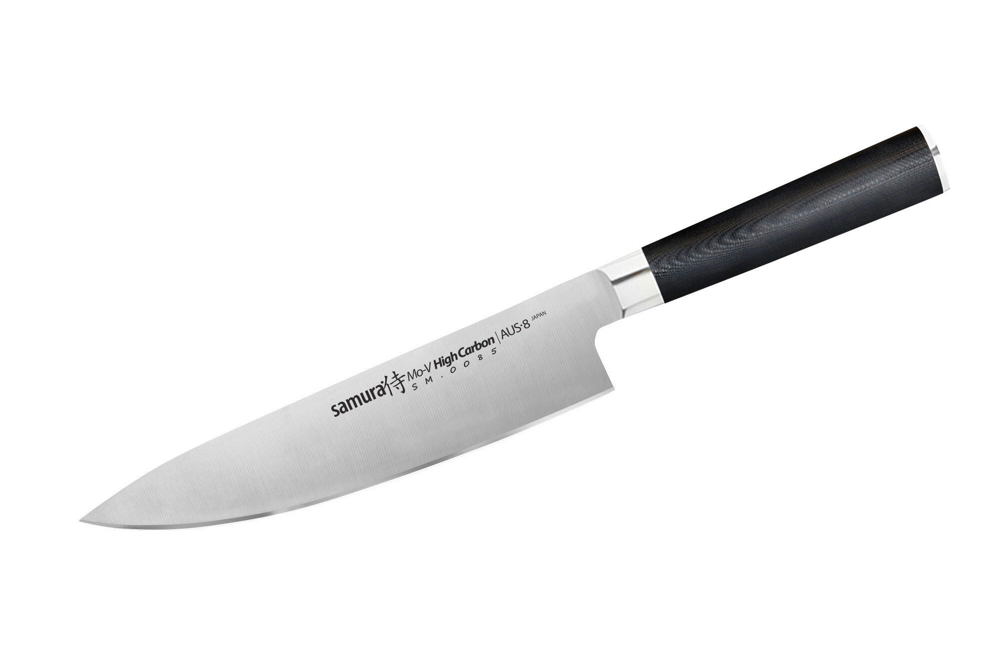 NOŽ ŠEFA KUHINJE  MO-V        33,5 cm    oplemenjeni čelik - srebrne boje/crna, Basics, drvni materijal/metal (33,5cm) - Samura