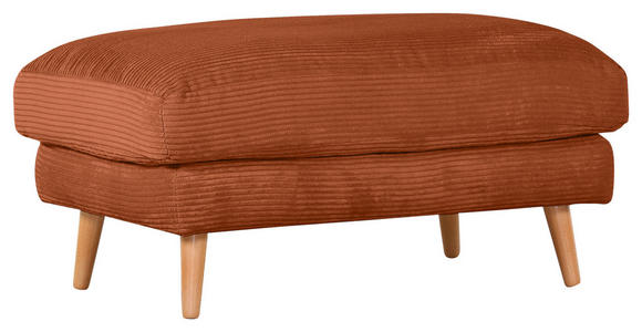 HOCKER Amaro Cord Kupferfarben  - Naturfarben/Kupferfarben, ROMANTIK / LANDHAUS, Holz/Textil (100/50/63cm) - Landscape