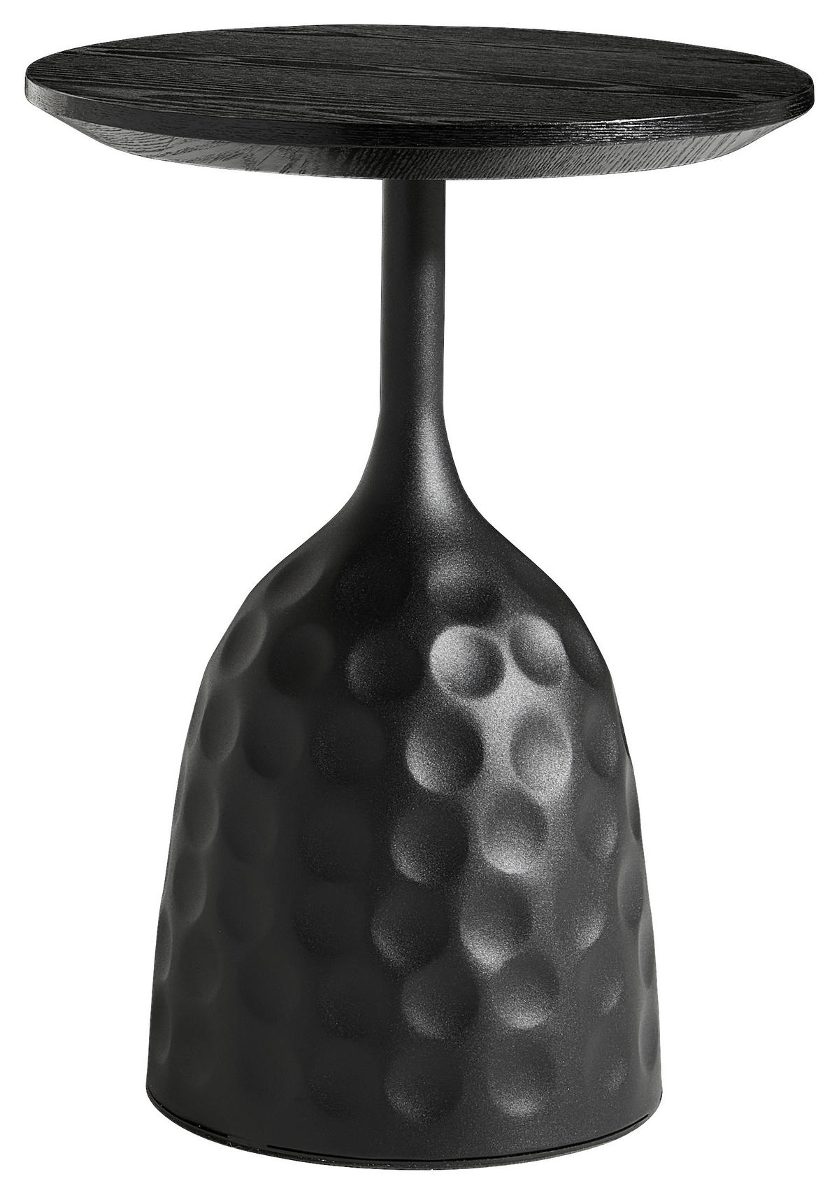 BEISTELLTISCH 40/40/54 cm Schwarz rund  - Schwarz, Trend, Holzwerkstoff/Metall (40/40/54cm) - Xora