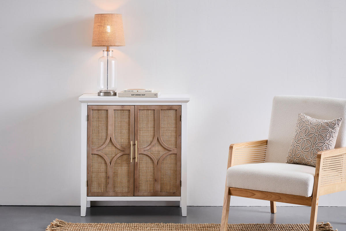 KOMMODE  in 80/85/35 cm  - Goldfarben/Weiß, KONVENTIONELL, Holz/Holzwerkstoff (80/85/35cm) - Livetastic