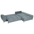 ECKSOFA  in Flachgewebe Dunkelgrau  - Dunkelgrau/Schwarz, KONVENTIONELL, Textil/Metall (295/180cm) - Carryhome