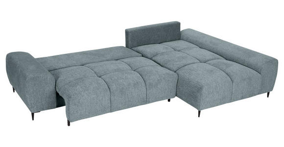 ECKSOFA  in Flachgewebe Dunkelgrau  - Dunkelgrau/Schwarz, KONVENTIONELL, Textil/Metall (295/180cm) - Carryhome