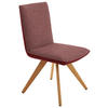 STUHL  in Flachgewebe  - Eichefarben/Rot, Design, Holz/Textil (48/91/63cm) - Koinor