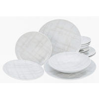 JÍDELNÍ SOUPRAVA, porcelán - bílá/vícebarevná, Basics, keramika - Creatable