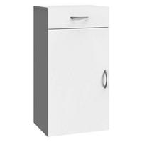 BYRÅ 50/98/40 cm  - vit/aluminiumfärg, Basics, trämaterial/plast (50/98/40cm) - Xora