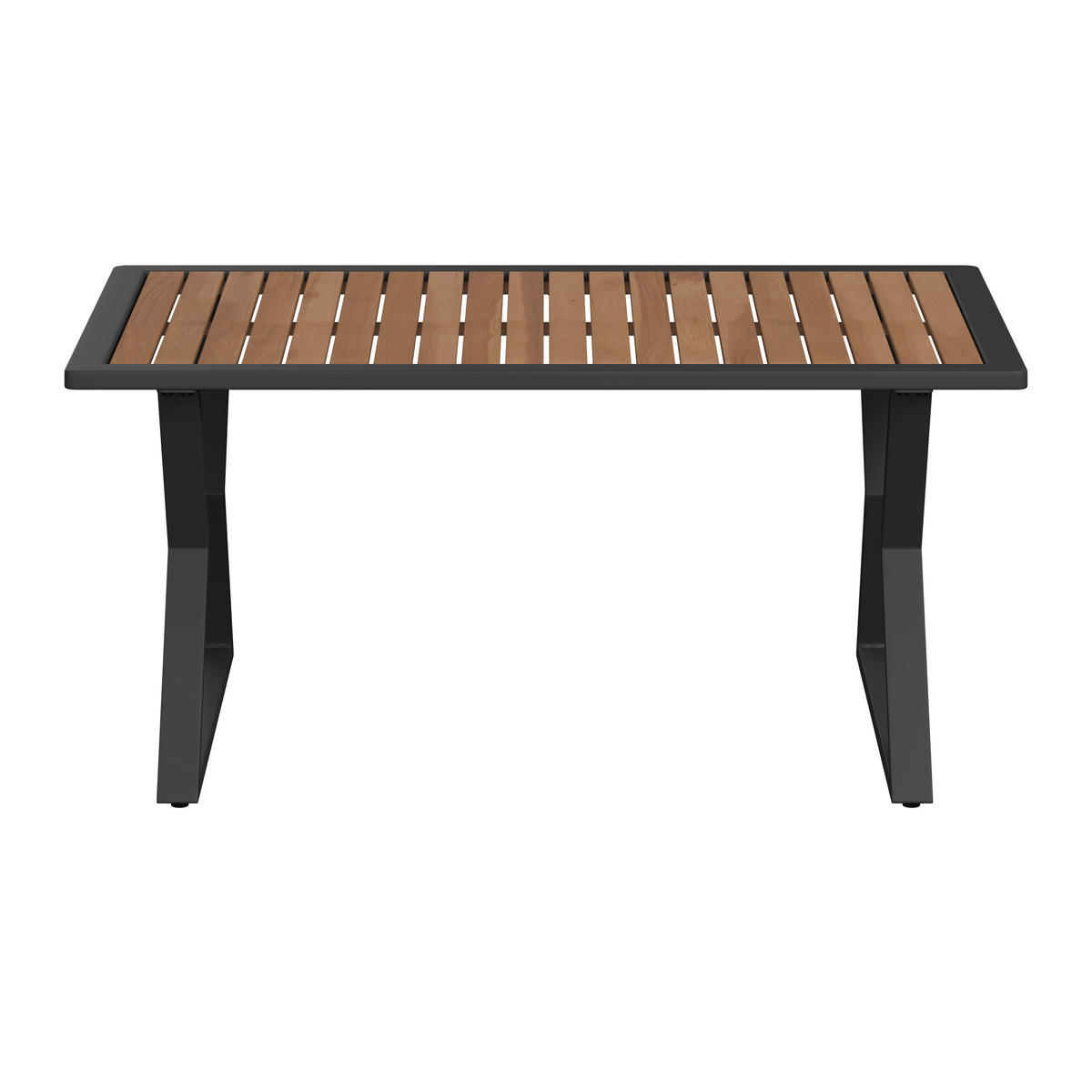 LOUNGEGARNITUR Akazie massiv Stahl  - Dunkelgrau/Beige, MODERN, Holz/Metall (206l) - Ambia Garden