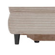 SCHLAFSOFA Cord Taupe Rückenkissen, Armlehnenkissen, Bettkasten, Schlaffunktion, Rücken echt, Liegefläche im Originalstoff  - Taupe/Schwarz, KONVENTIONELL, Holz/Textil (196/96/103cm) - Carryhome