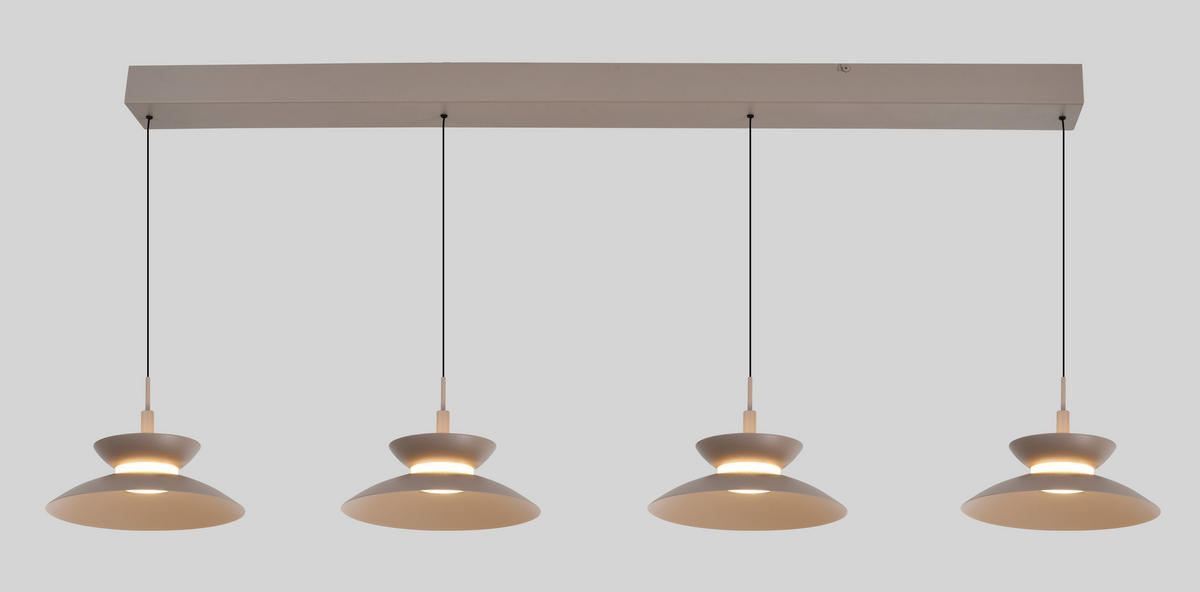 LED-HÄNGELEUCHTE Gubbio 121/150/22 cm  - Sandfarben, Design, Metall (121/150/22cm)