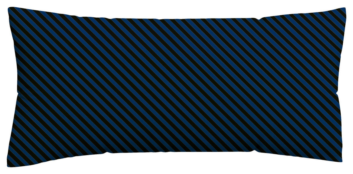 KOPFPOLSTERBEZUG WOVEN SATIN FADE 40/80 cm  - Schwarz/Dunkelblau, Basics, Textil (40/80cm) - Schlafgut