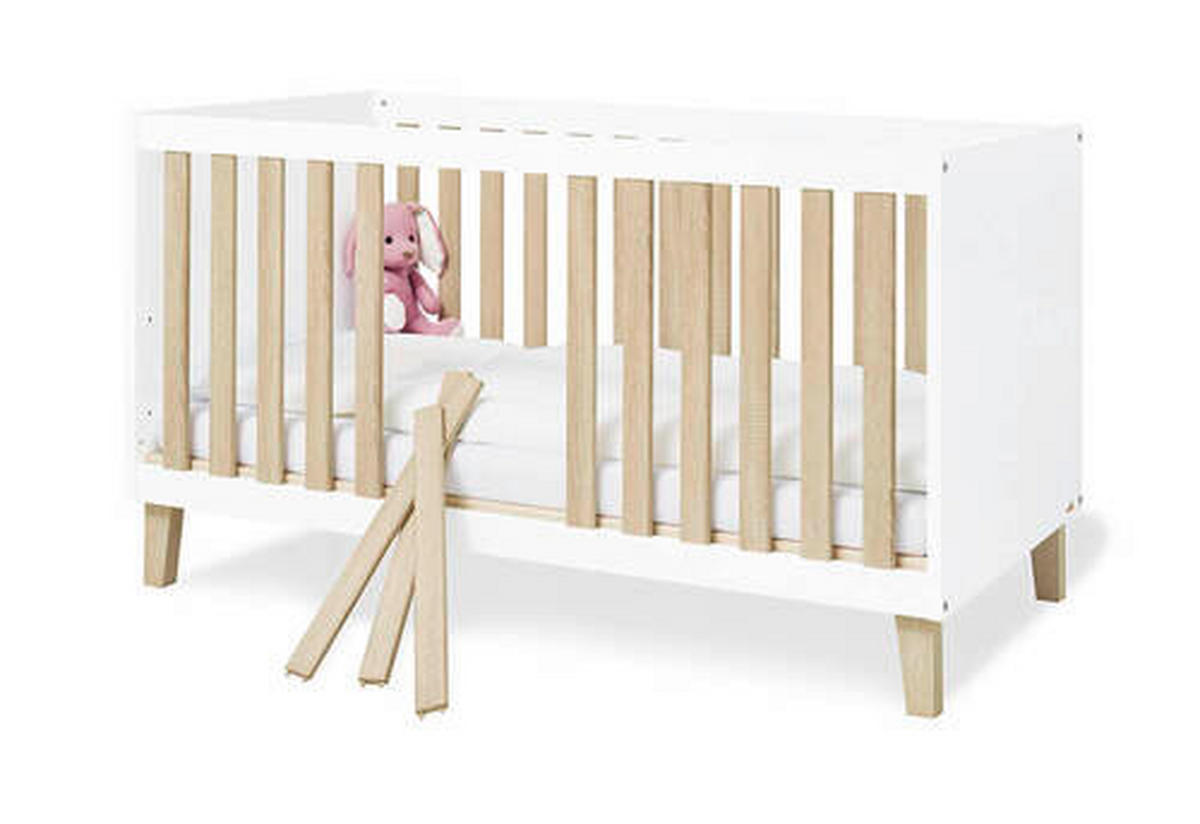 BABYZIMMER LUMI  - Eichefarben/Weiß, Basics, Holzwerkstoff - Pinolino