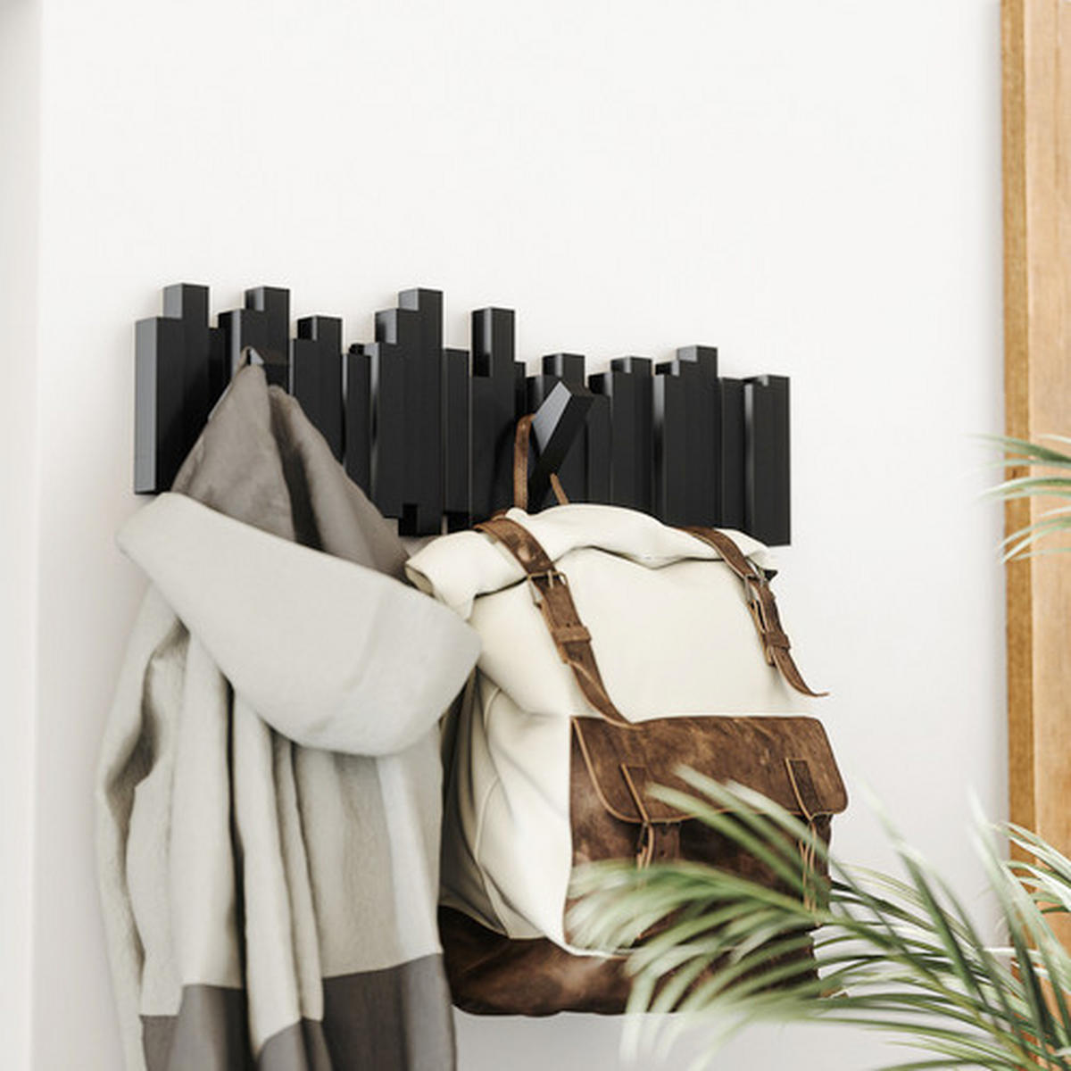 GARDEROBENLEISTE  in Schwarz  - Schwarz, Design, Kunststoff (49/18/3cm) - Umbra