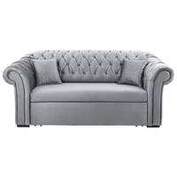 SCHLAFSOFA Velours Grau  inkl.  - Schwarz/Grau, Design, Holz/Textil (213/86/99cm) - MID.YOU