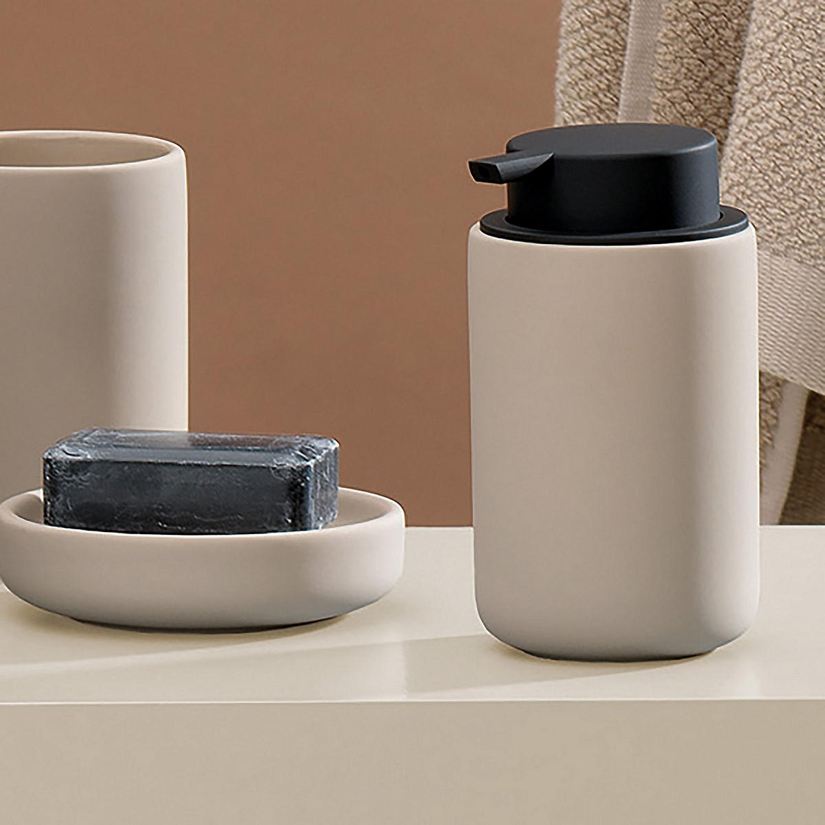 SEIFENSPENDER Sana  - Beige, Basics, Keramik (9/14,5cm) - Kela