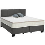 BOXSPRINGBETT 160/200 cm  in Anthrazit  - Anthrazit/Schwarz, Design, Kunststoff/Textil (160/200cm) - Hom`in