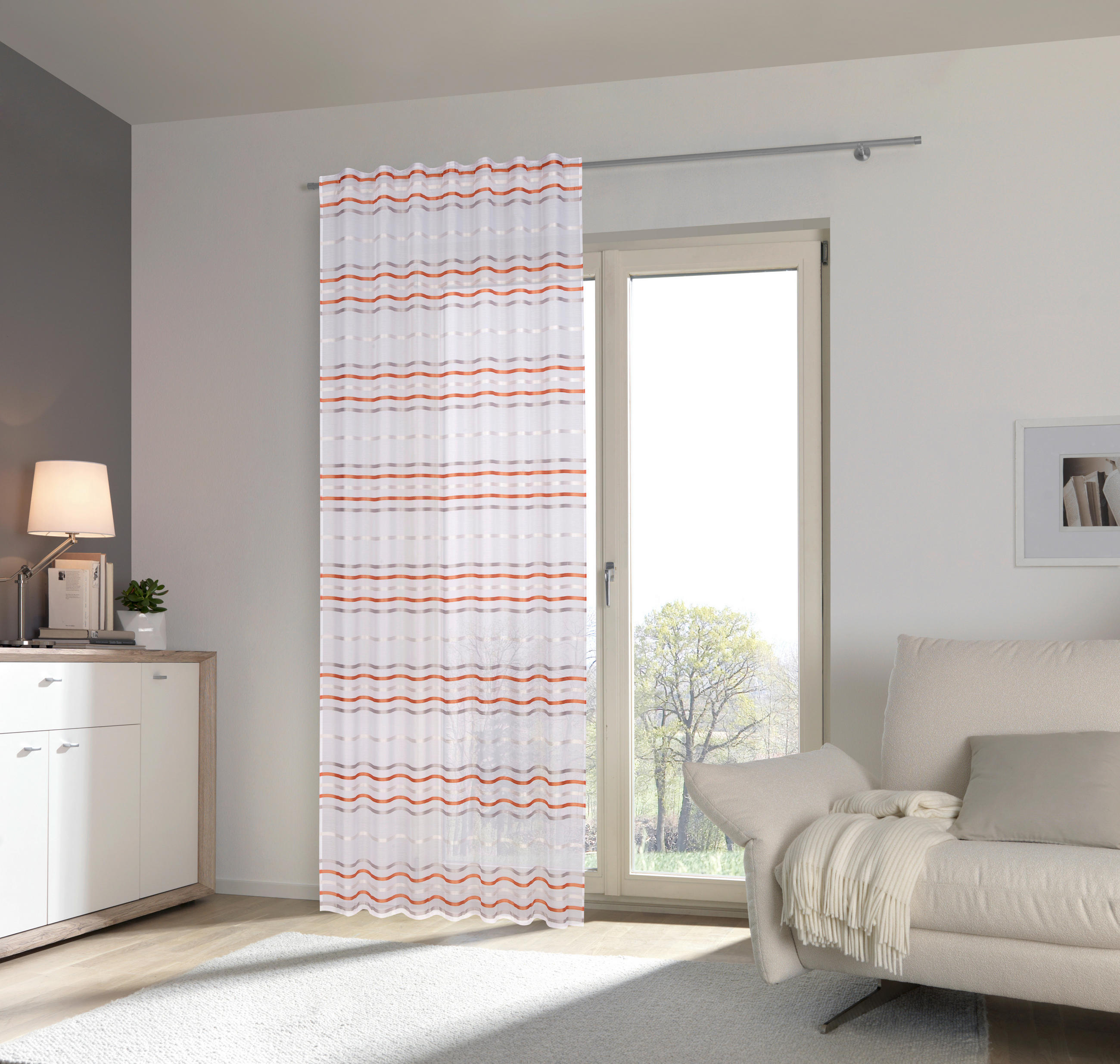 FERTIGVORHANG  halbtransparent  140/245 cm   - Terracotta, KONVENTIONELL, Textil (140/245cm) - Esposa