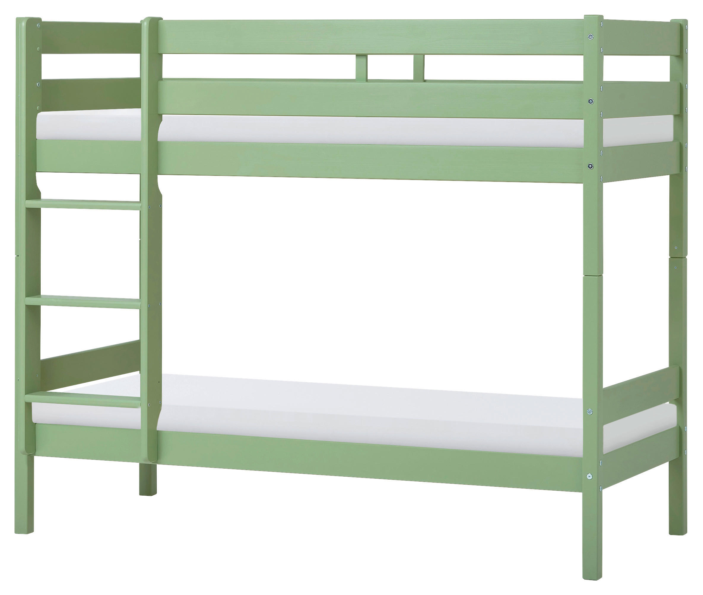 ETAGENBETT - Naturfarben/Grün, MODERN, Holz (70/160cm) - MID.YOU