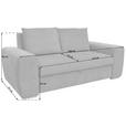 SCHLAFSOFA in Hellblau  - Chromfarben/Hellblau, Design, Holz/Textil (199/92/97cm) - Hom`in