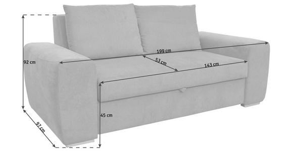 SCHLAFSOFA in Beige  - Chromfarben/Beige, Design, Holz/Textil (199/92/97cm) - Hom`in