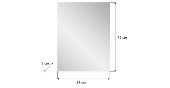 WANDSPIEGEL 55/72/2 cm in rechteckig - Weiß, Design, Glas/Holzwerkstoff (55/72/2cm) - Xora