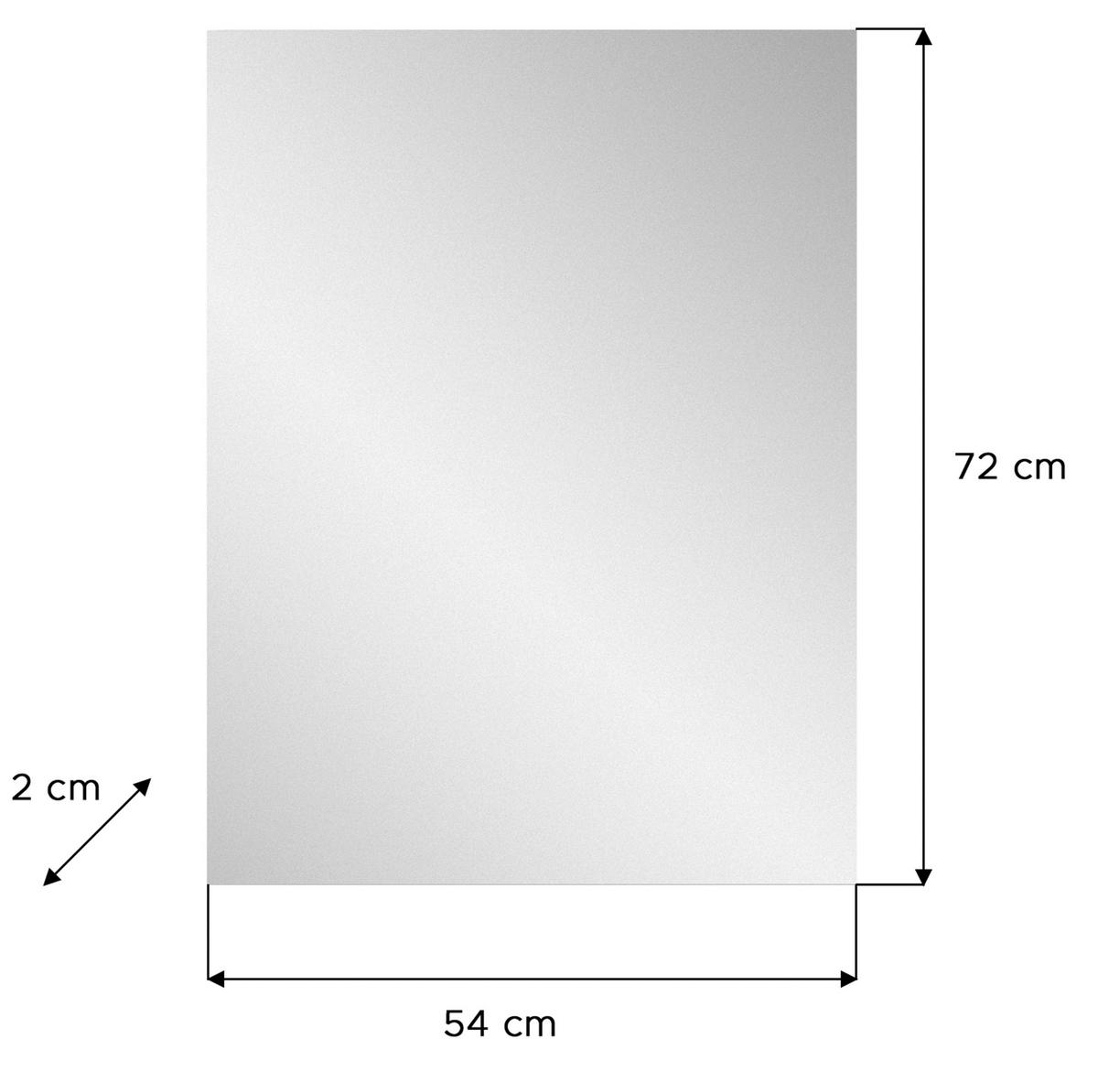 WANDSPIEGEL 55/72/2 cm    in rechteckig  - Weiß, Design, Glas/Holzwerkstoff (55/72/2cm) - Xora