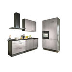 ECKKÜCHE XO 10 220/120 cm  in Graphitfarben, Schwarz, Hellgrau  - Chromfarben/Hellgrau, Design, Holzwerkstoff/Metall (220/120cm) - Xora