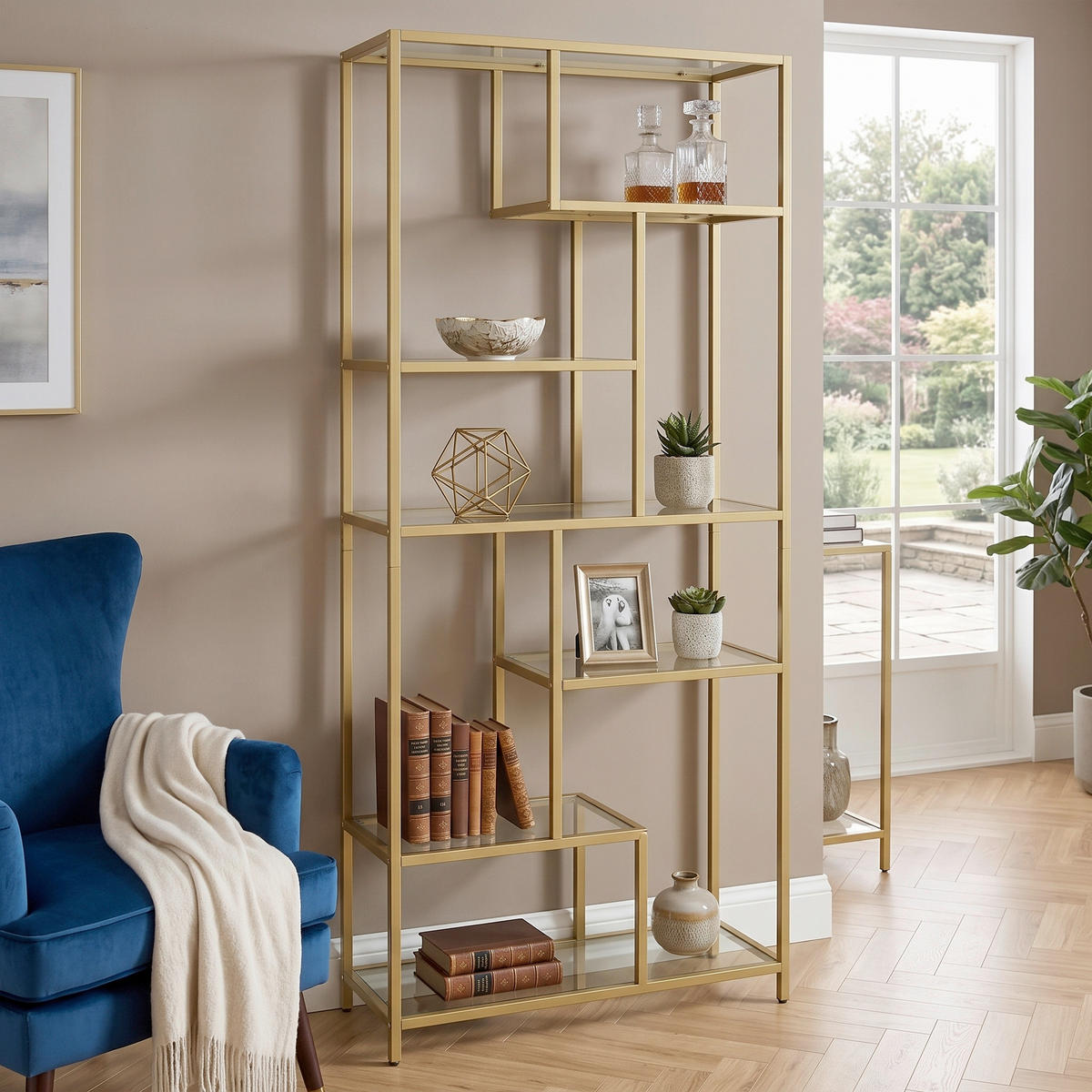 REGAL Goldfarben  - Goldfarben, MODERN, Glas/Metall (80/180/30cm) - MID.YOU