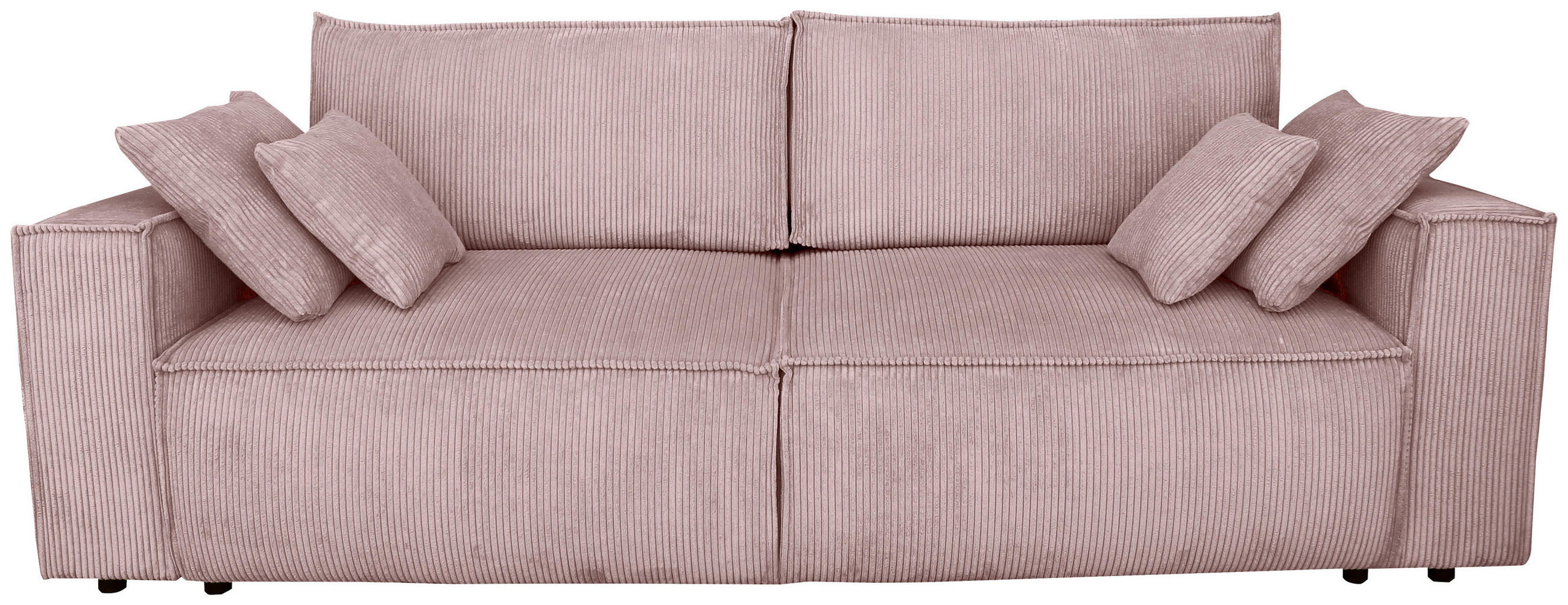 SCHLAFSOFA Cord Altrosa  - Schwarz/Altrosa, KONVENTIONELL, Kunststoff/Textil (240/89/100cm) - Carryhome